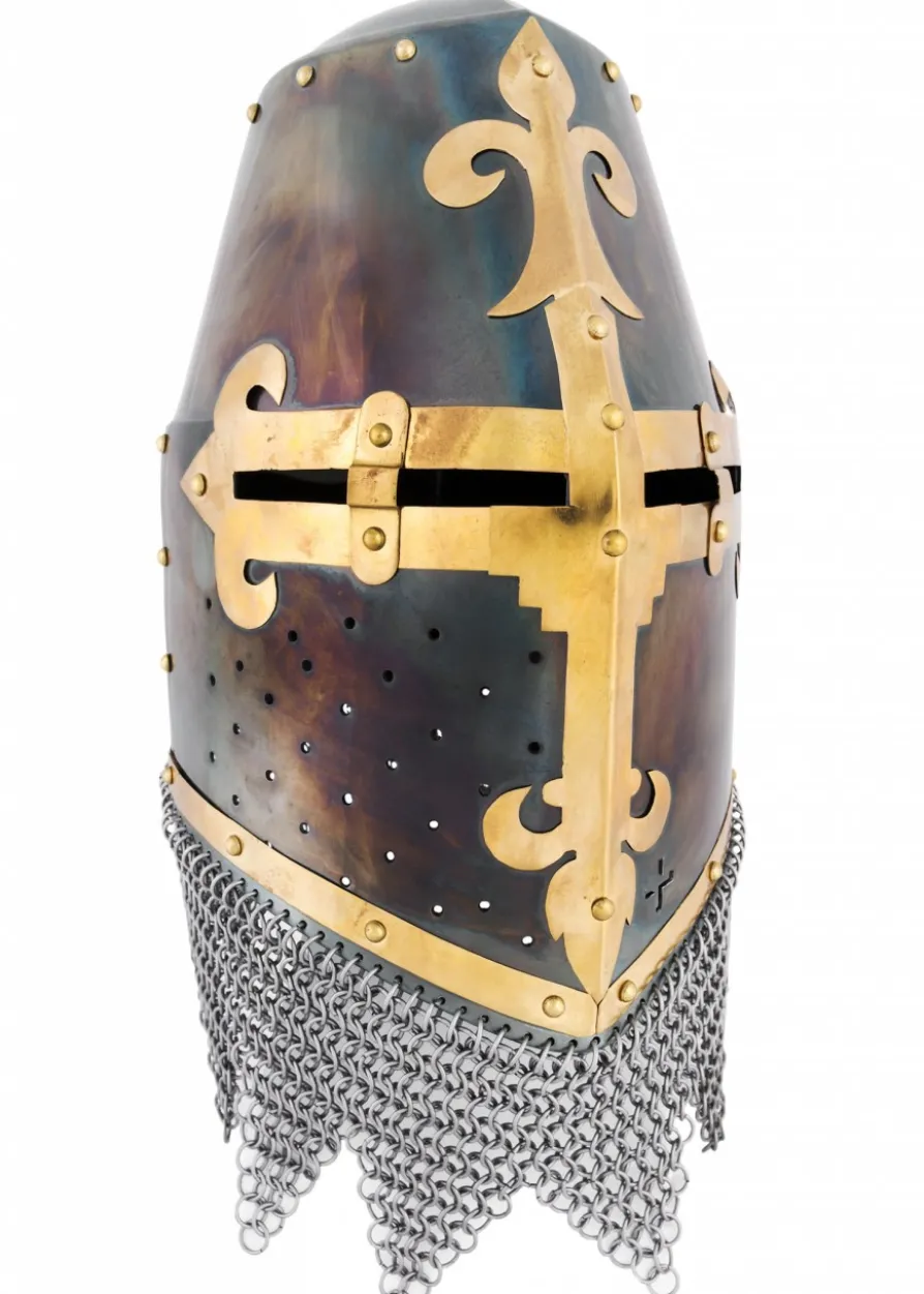 Topfhelm der Rieter von Kornburg, Nürnberg um 1375, 1,6 mm Stahl