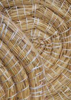 Traditionelle Strohscheibe, rund, 80 cm Durchmesser