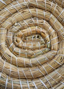 Traditionelle Strohscheibe, rund, 80 cm Durchmesser
