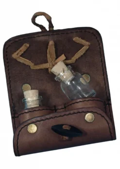 Tranktasche aus Leder mit 2 Flaschen