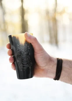 Trinkbecher aus Horn - Fenrir