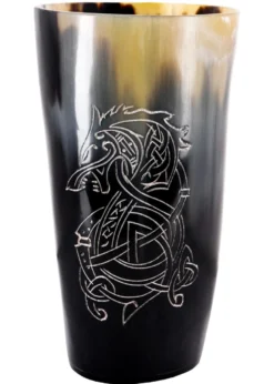 Trinkbecher aus Horn - Fenrir