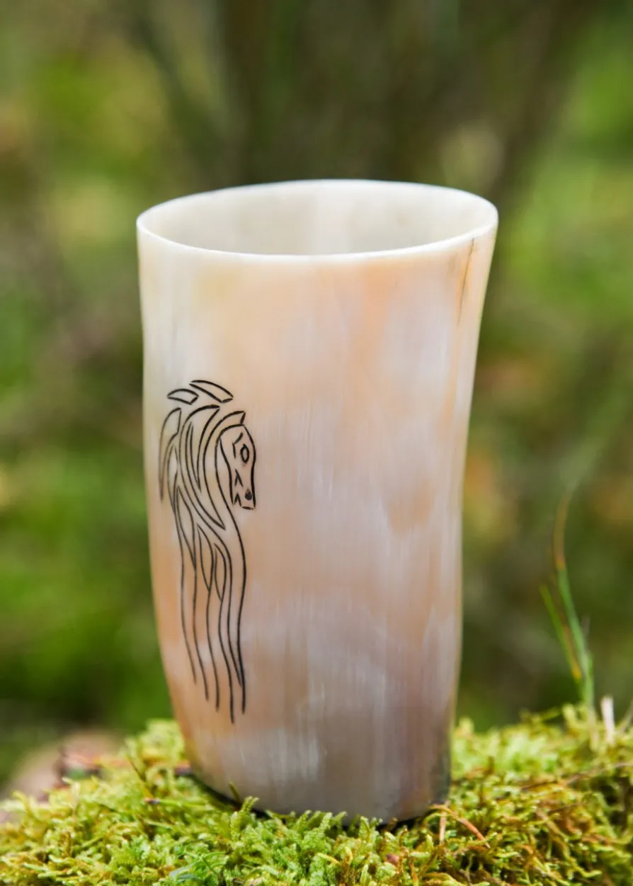 Trinkbecher aus Horn - Horse Lords