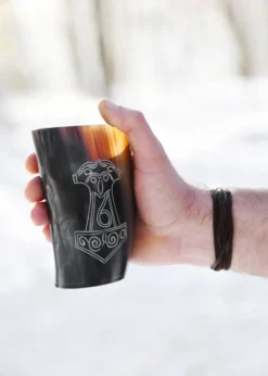Trinkbecher aus Horn - Mjölnir