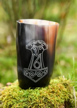 Trinkbecher aus Horn - Mjölnir