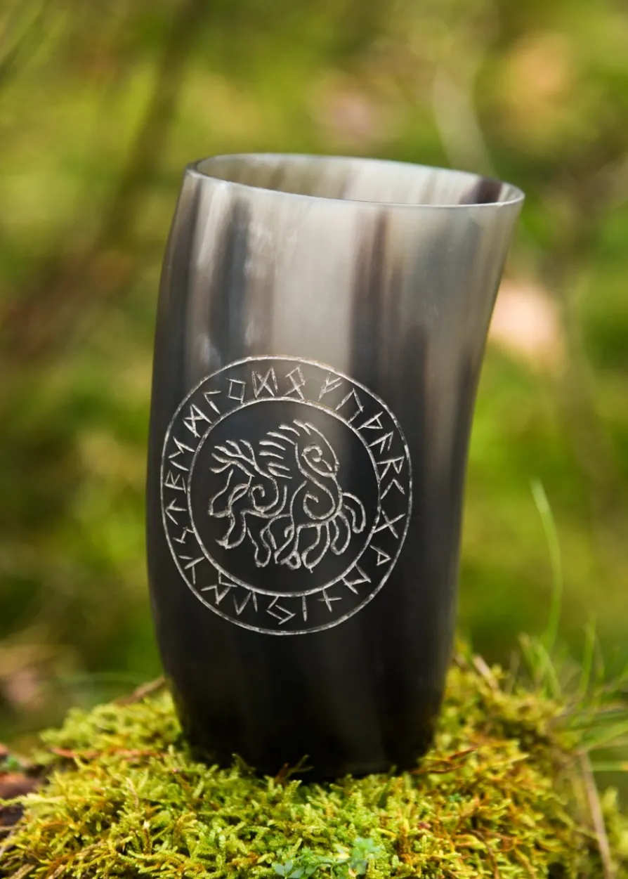 Trinkbecher aus Horn - Sleipnir