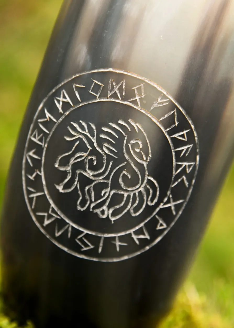 Trinkbecher aus Horn - Sleipnir
