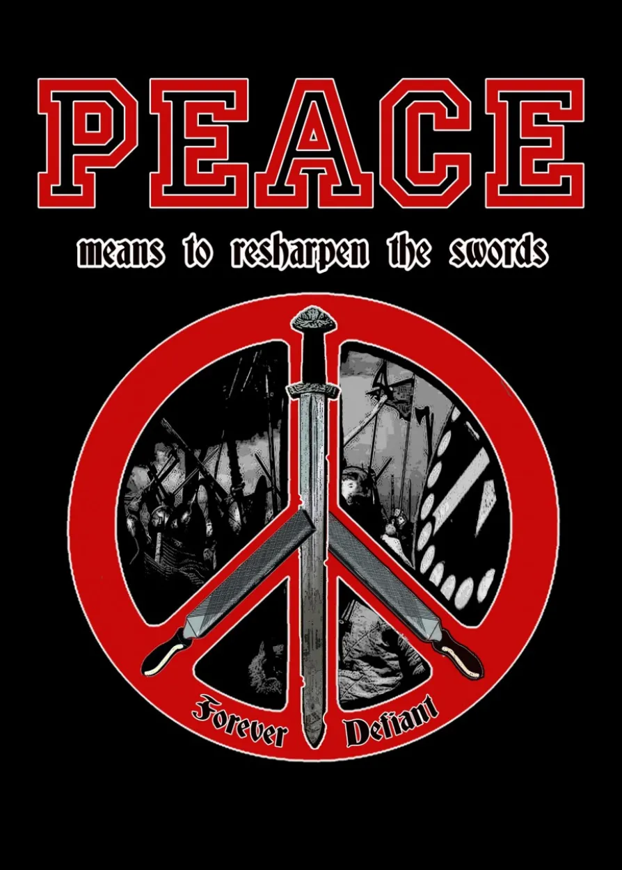 T-Shirt Peace - means to resharpen the swords