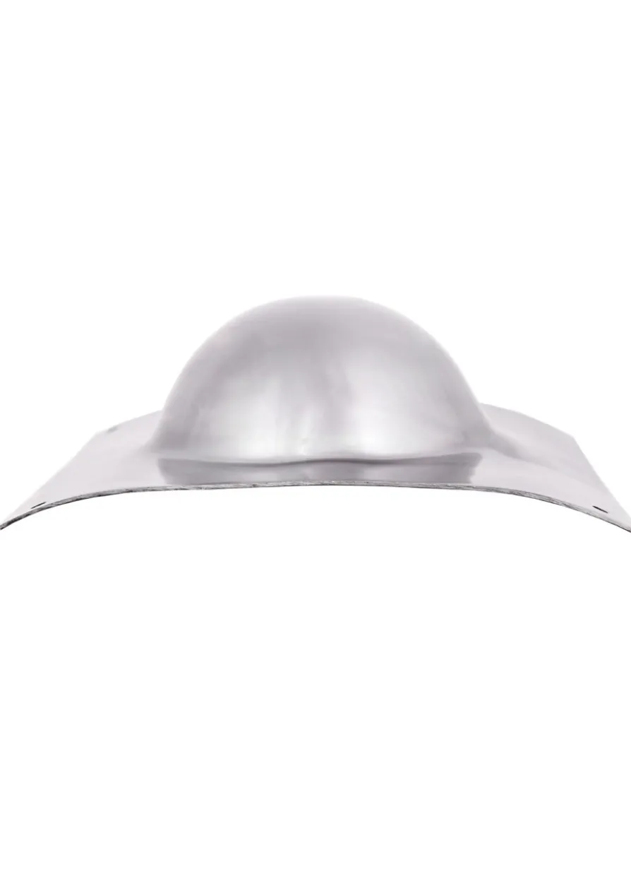 Umbo, Römischer Schildbuckel aus 1,6 mm Stahl, quadratisch, gewölbt - Für eigene Schildbau-Projekte