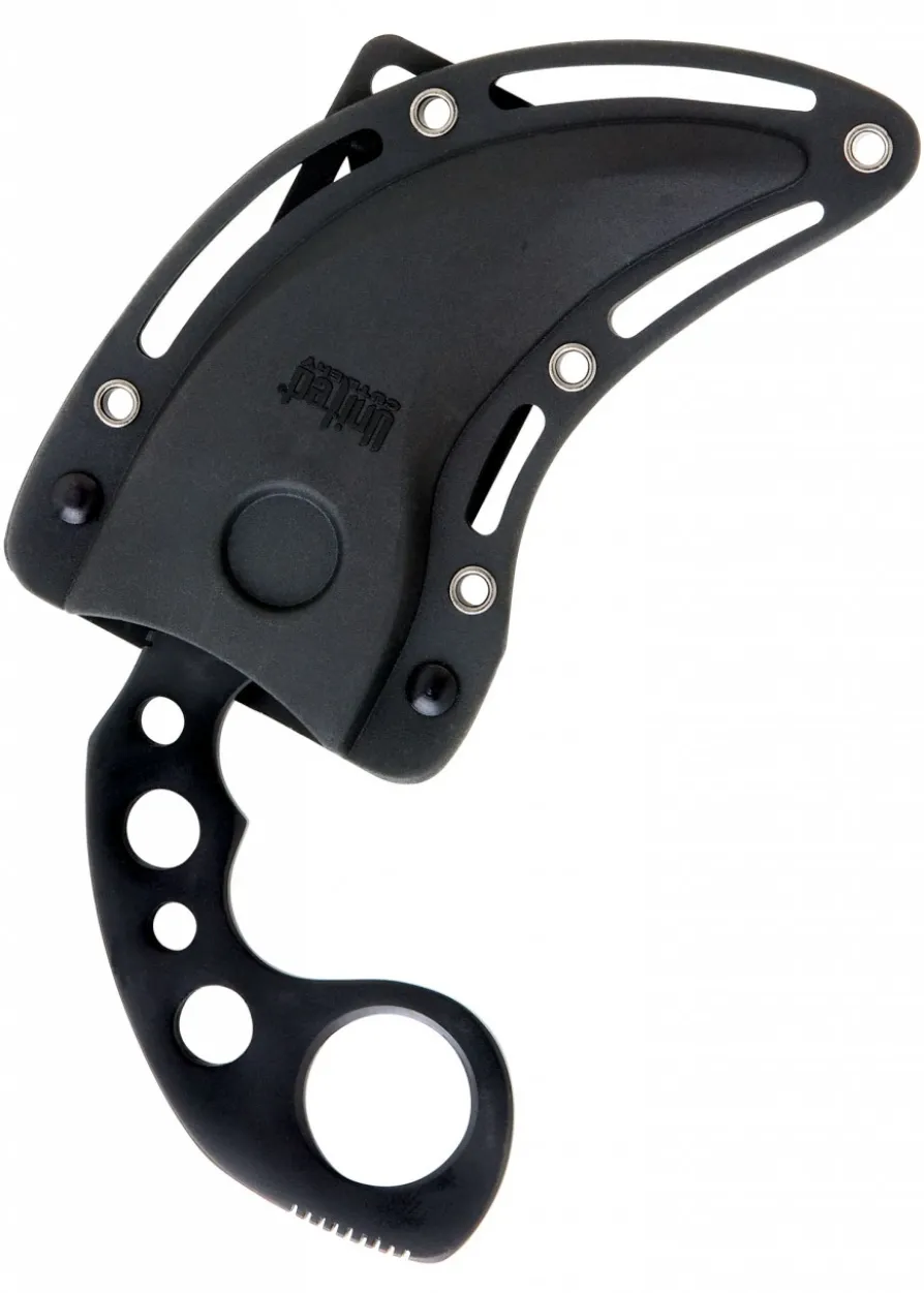 Undercover Karambit Messer mit Scheide, schwarz
