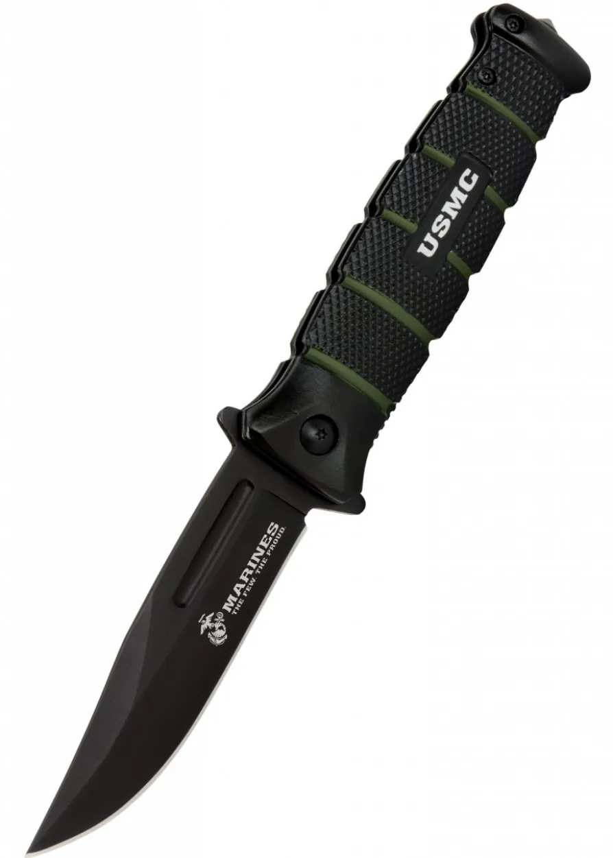 USMC Combat Taschenmesser, Schwarz & Grün