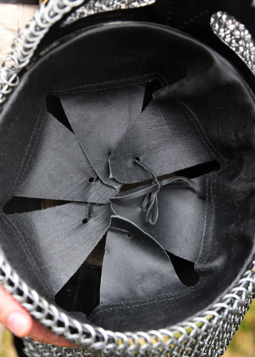 Vendelhelm mit Kettenbrünne, 1,2 mm Stahl
