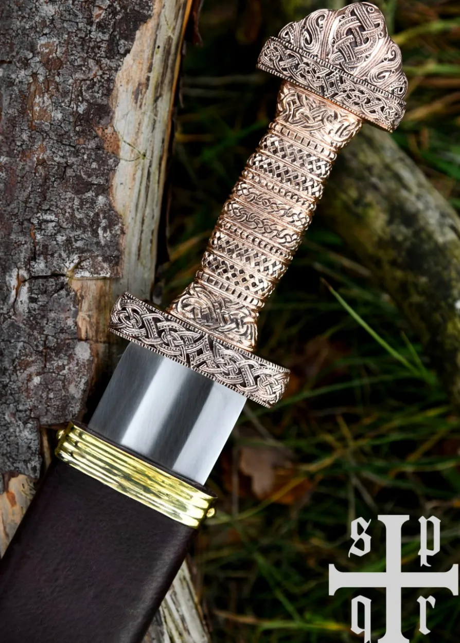 Vendelzeit-Schwert aus Gotland (Broa), 8. Jh., Bronze-Griff