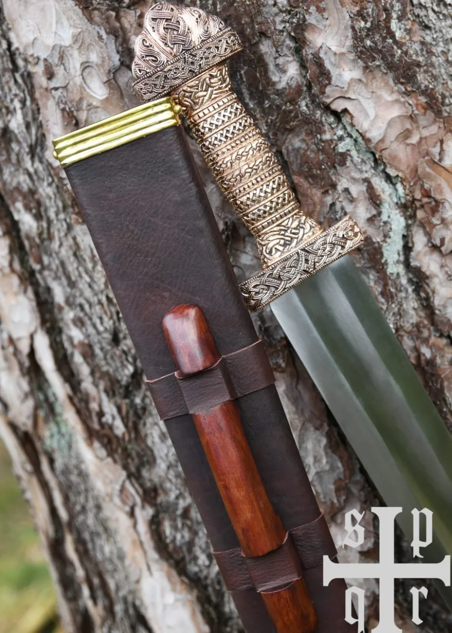Vendelzeit-Schwert aus Gotland (Broa), 8. Jh., Bronze-Griff