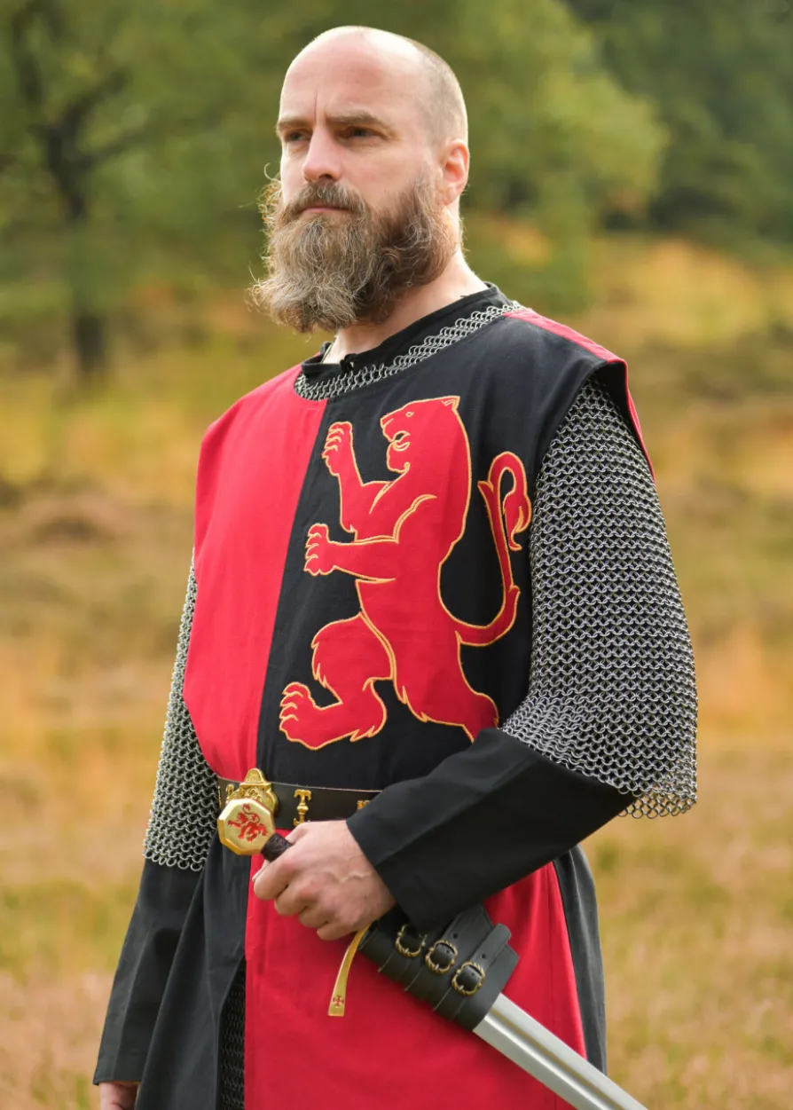 Verstellbarer Schwerthalter aus schwarzem Leder