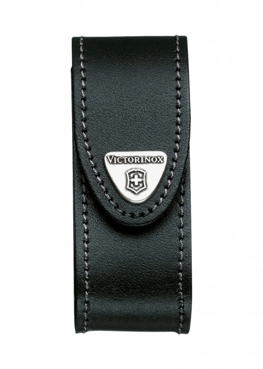 Victorinox Gürteletui für Schweizer Taschenmesser, schwarzes Leder, 100 x 35 mm