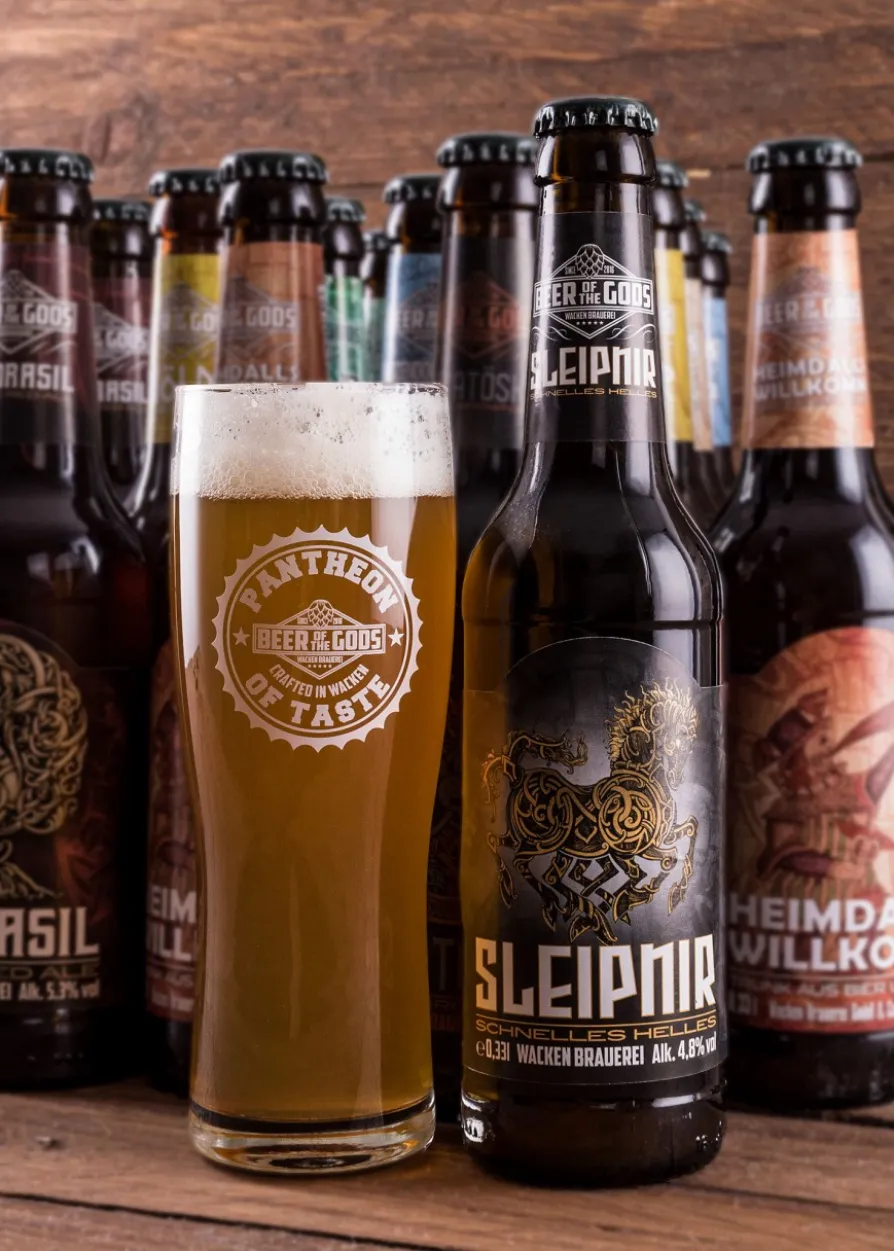Wacken Brauerei - Bierglas - A Pantheon of Taste - 300 ml mit Eichstrich