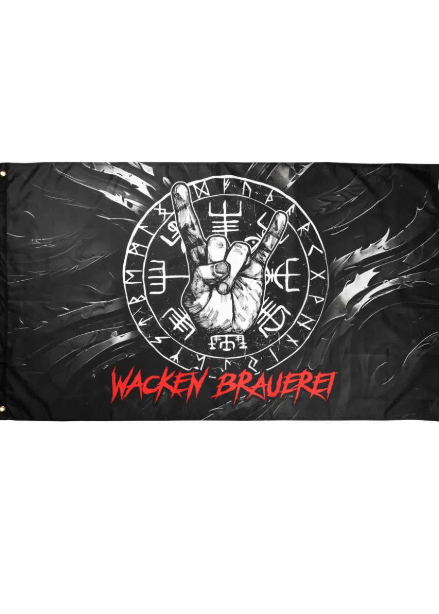 Wacken Brauerei Flagge Vegvisir, 90 x 150 cm