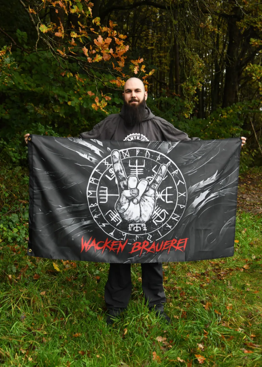 Wacken Brauerei Flagge Vegvisir, 90 x 150 cm