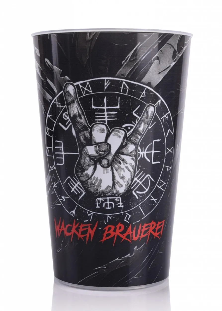 Wacken Brauerei Kunststoffbecher Vegvisir, 0,3l geeicht