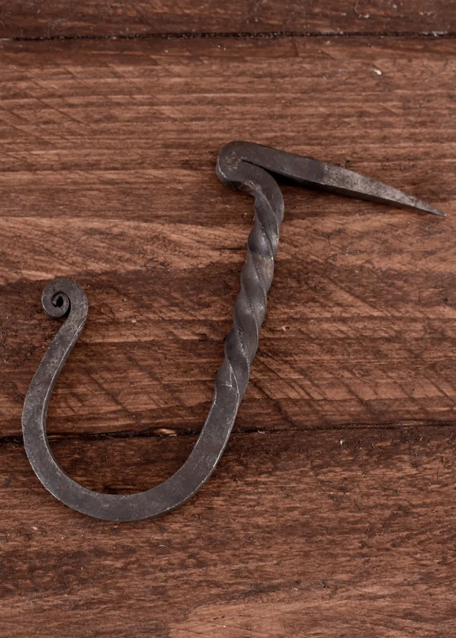 Wandhaken, handgeschmiedet, mit Nagelende