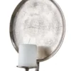 Wandkerzenhalter, Wandteller aus Aluminium, Nickelfarben