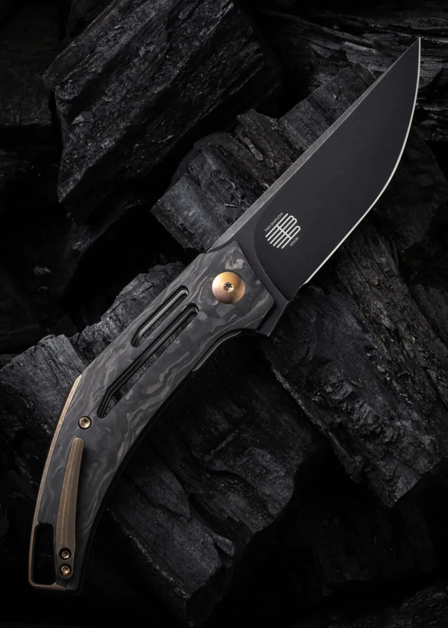 We Knife SPEEDLINER TWILL CARBON FIBER SCHWARZ, Taschenmesser