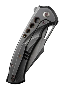 We Knife SWIFTFIN BEAD BLASTED TITANIUM GRAY GOLD, Taschenmesser