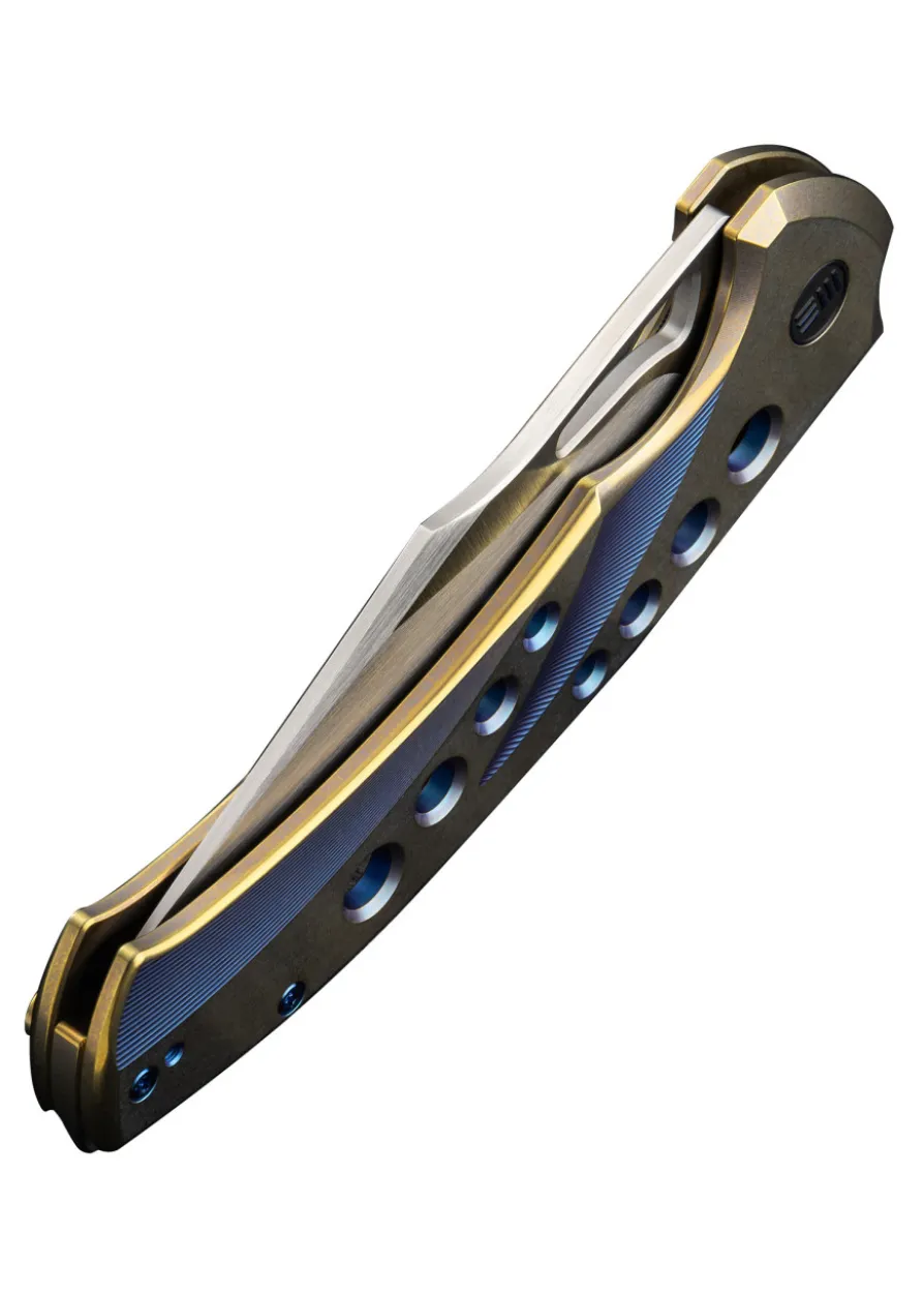 We Knife SWIFTFIN BEAD BLASTED TITANIUM BLUE GOLD, Taschenmesser