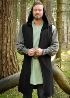 Weste Lorun, Surcot, schwarz