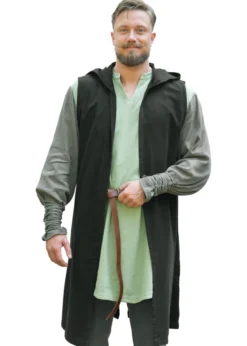 Weste Lorun, Surcot, schwarz