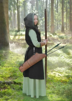 Weste Lorun, Surcot, schwarz