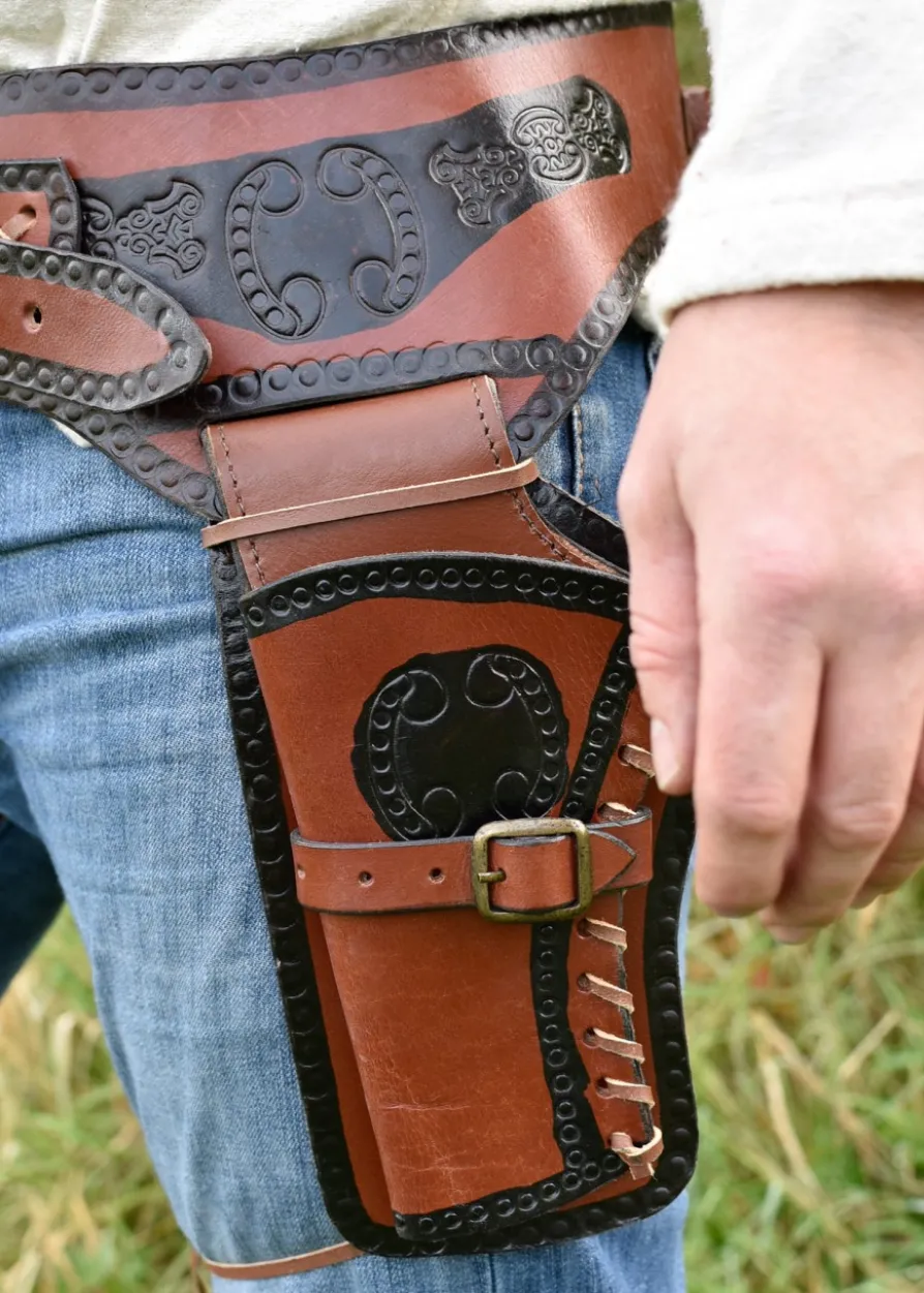 Western Revolver Gürtel mit zwei Holstern