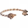 Wikinger Armreif Wölfe aus Bronze, groß