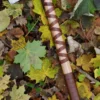 Wikinger-Axt aus Stahl, gegossen, Typ A, mit Gravur und Lederwicklung