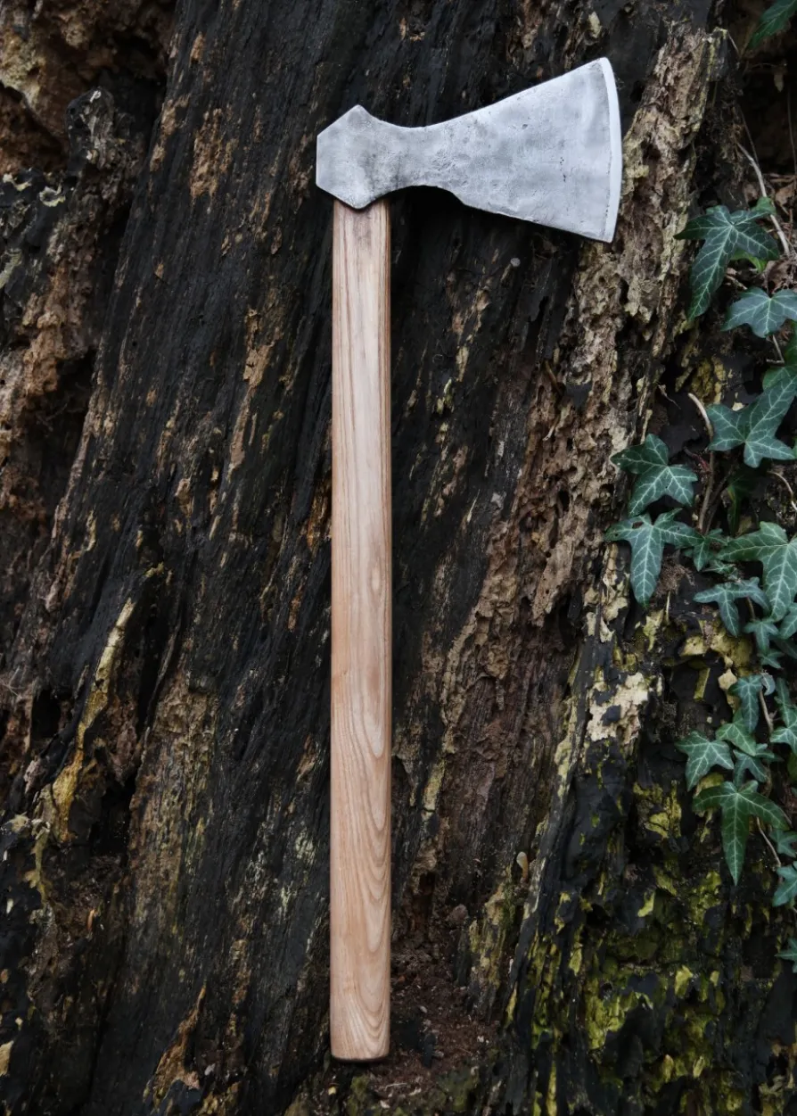 Wikinger-Axt aus Stahl, handgeschmiedet, Typ F