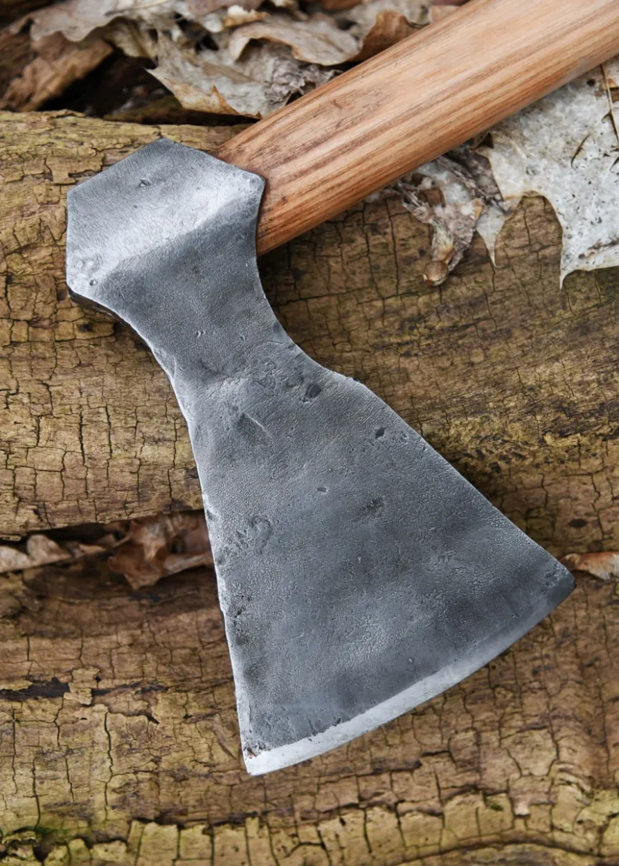 Wikinger-Axt aus Stahl, handgeschmiedet, Typ F