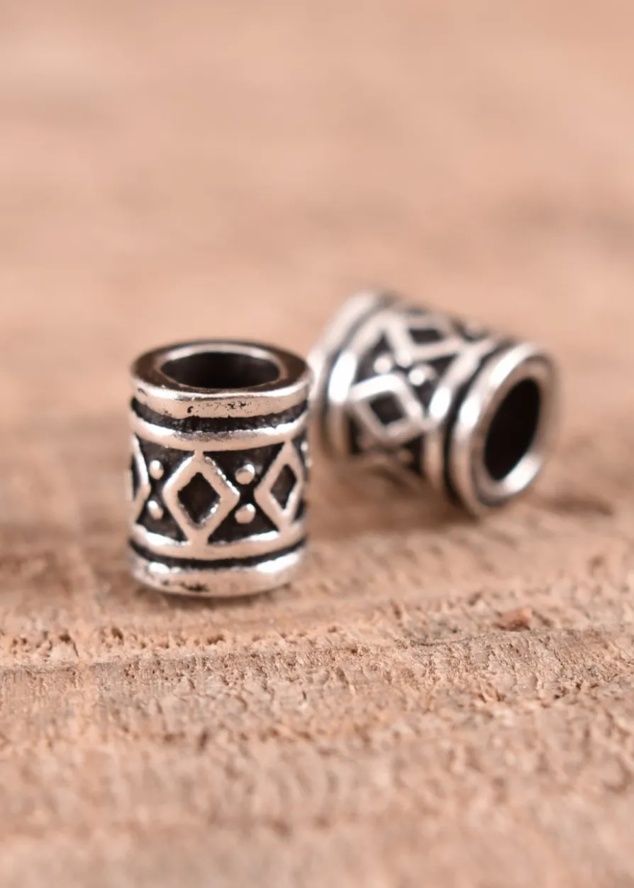 Wikinger Bartperle und Haarperle aus Silber