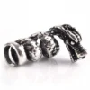 Wikinger Bartschmuck / Bartperle, Drache aus Silber