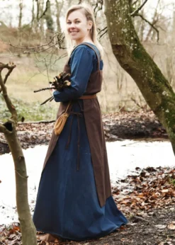 Wikinger Überkleid, Trägerkleid Tinna, braun