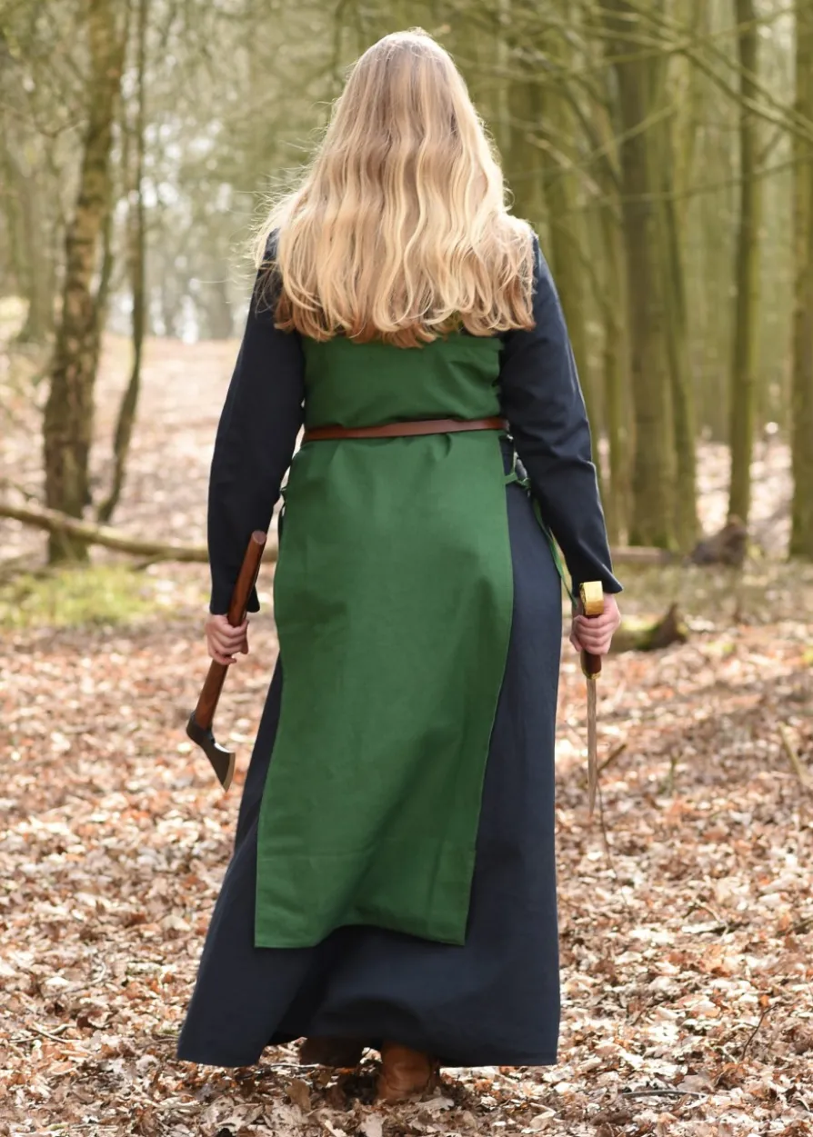Wikinger Überkleid, Trägerkleid Tinna, grün