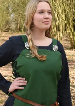 Wikinger Überkleid, Trägerkleid Tinna, grün