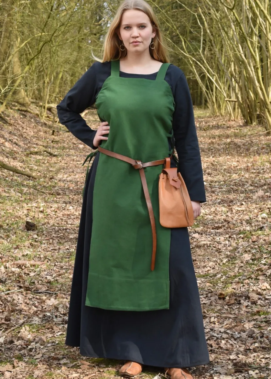 Wikinger Überkleid, Trägerkleid Tinna, grün