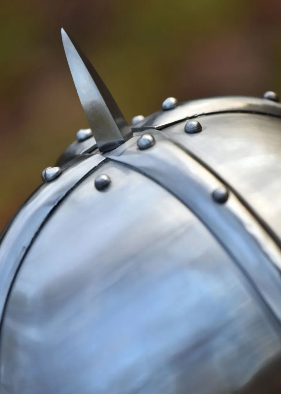 Wikinger Brillenhelm, mit Kettenbrünne, 2 mm Stahl