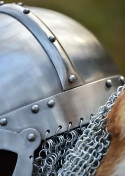 Wikinger Brillenhelm, mit Kettenbrünne, 2 mm Stahl