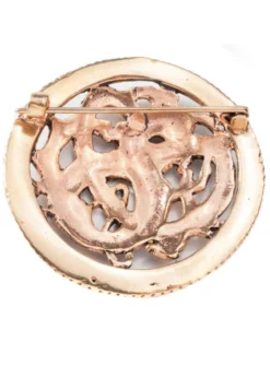 Wikinger Brosche Feuerdrache aus Bronze