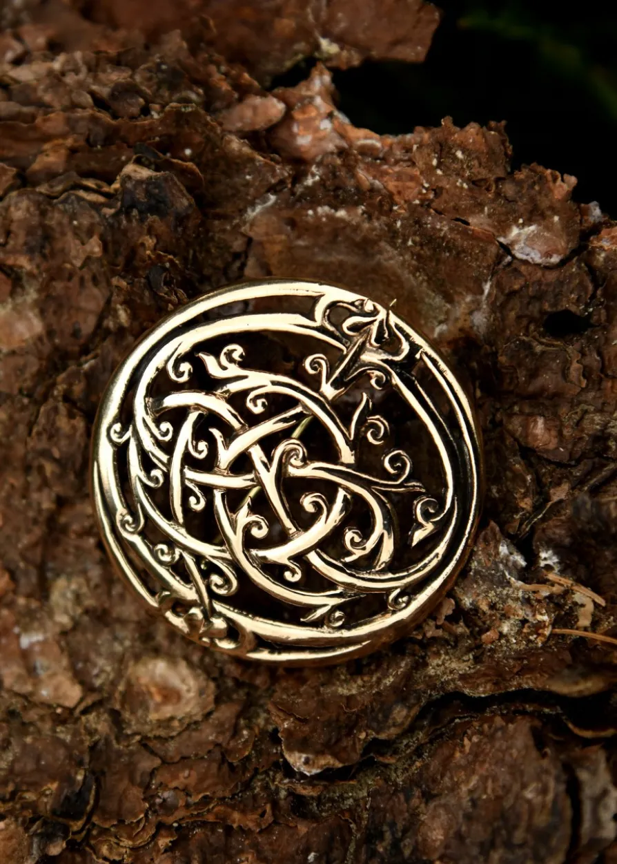 Wikinger Brosche im Urnes Stil aus Bronze