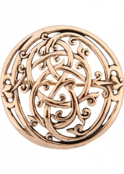 Wikinger Brosche im Urnes Stil aus Bronze