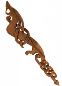 Wikinger Drache aus Holz, links schauend