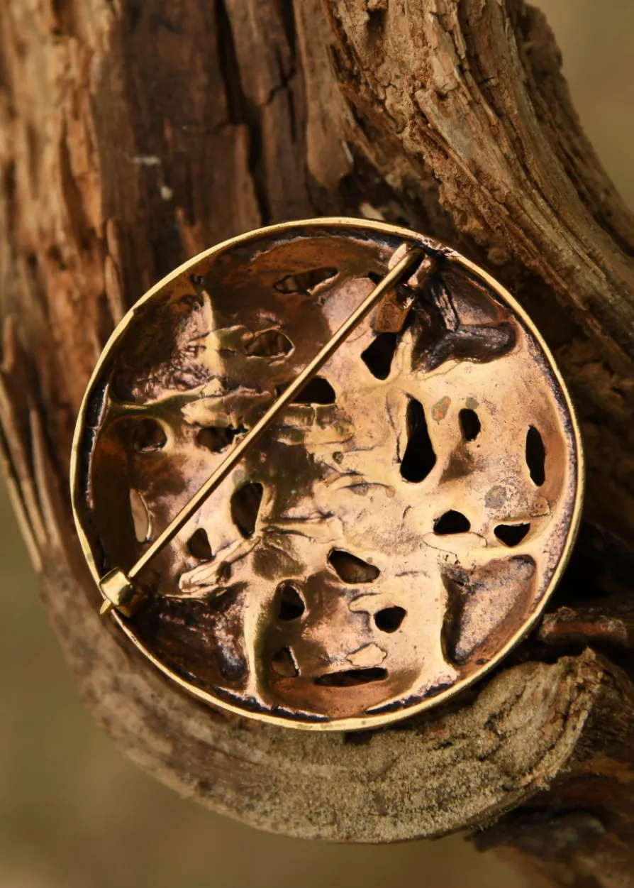 Wikinger Fibel Vier Elemente aus Bronze